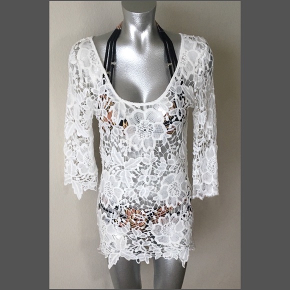 NWOT Lace Swim Cover-Up - Picture 2 of 8